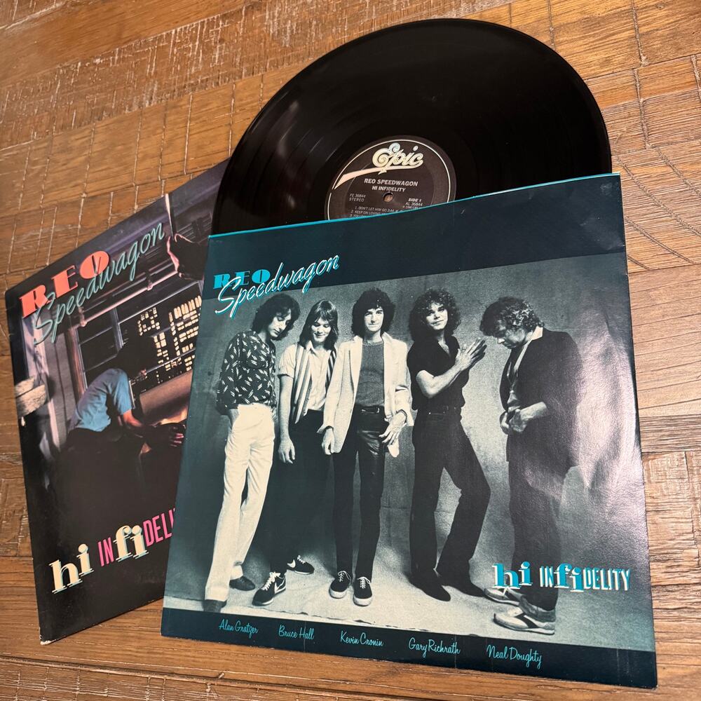 REO Speedwagon Hi Infidelity Vinyl LP Epic FE 36844 Original Lyric Inner Sleeve